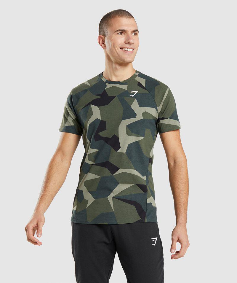 T-Shirts Gymshark Critical Panske Zelene SK | 4673-OIVUN
